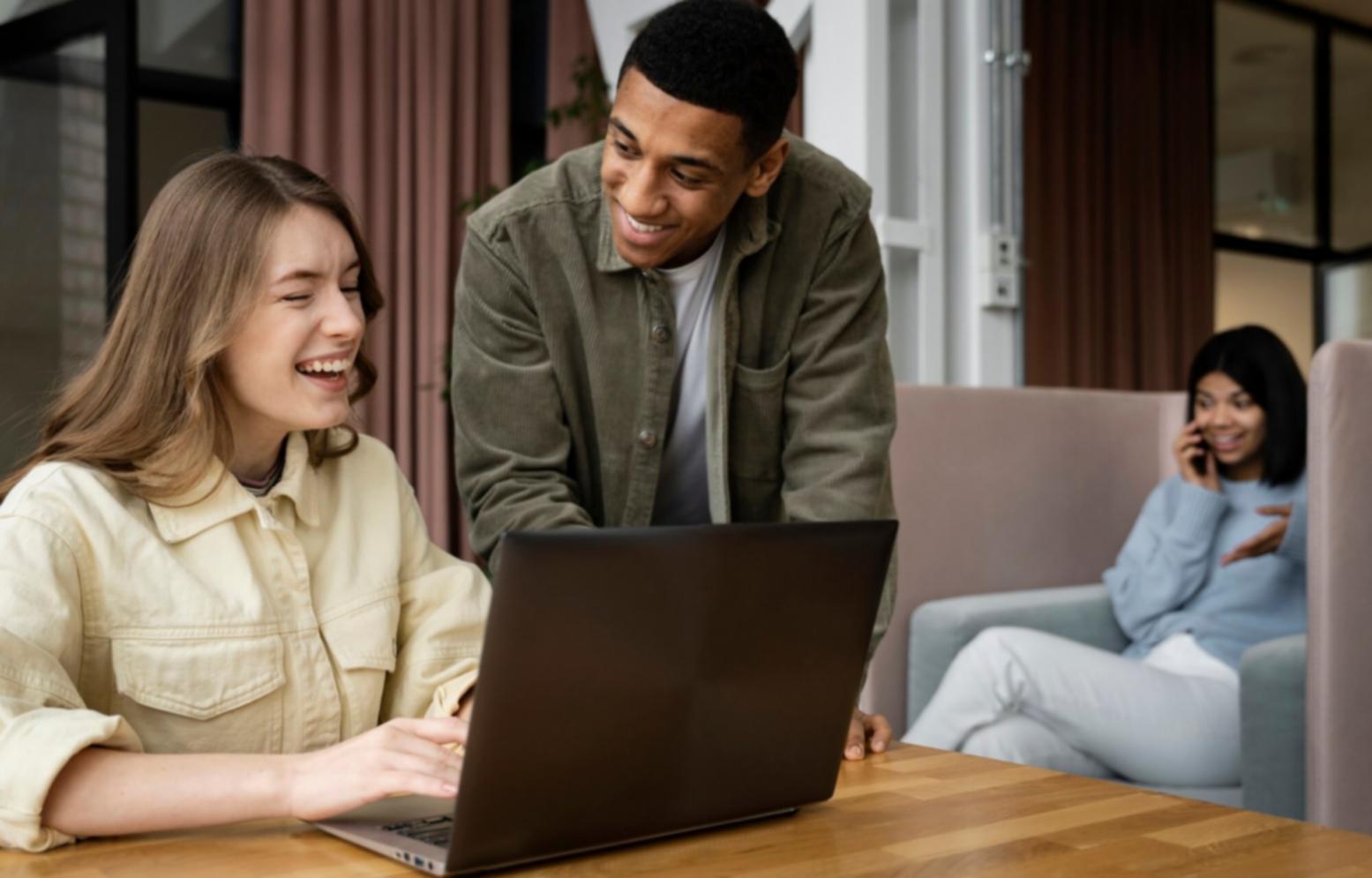 Professional business analysis workspace with financial documents and analytical tools